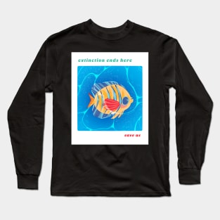 extinction ends here, save us Long Sleeve T-Shirt